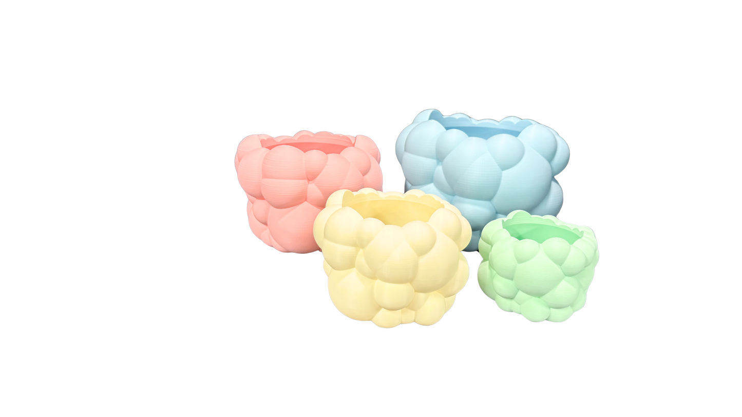 Eco Friendly Planter – Playful Bubble Design | 3D Printed Sustainable Pots