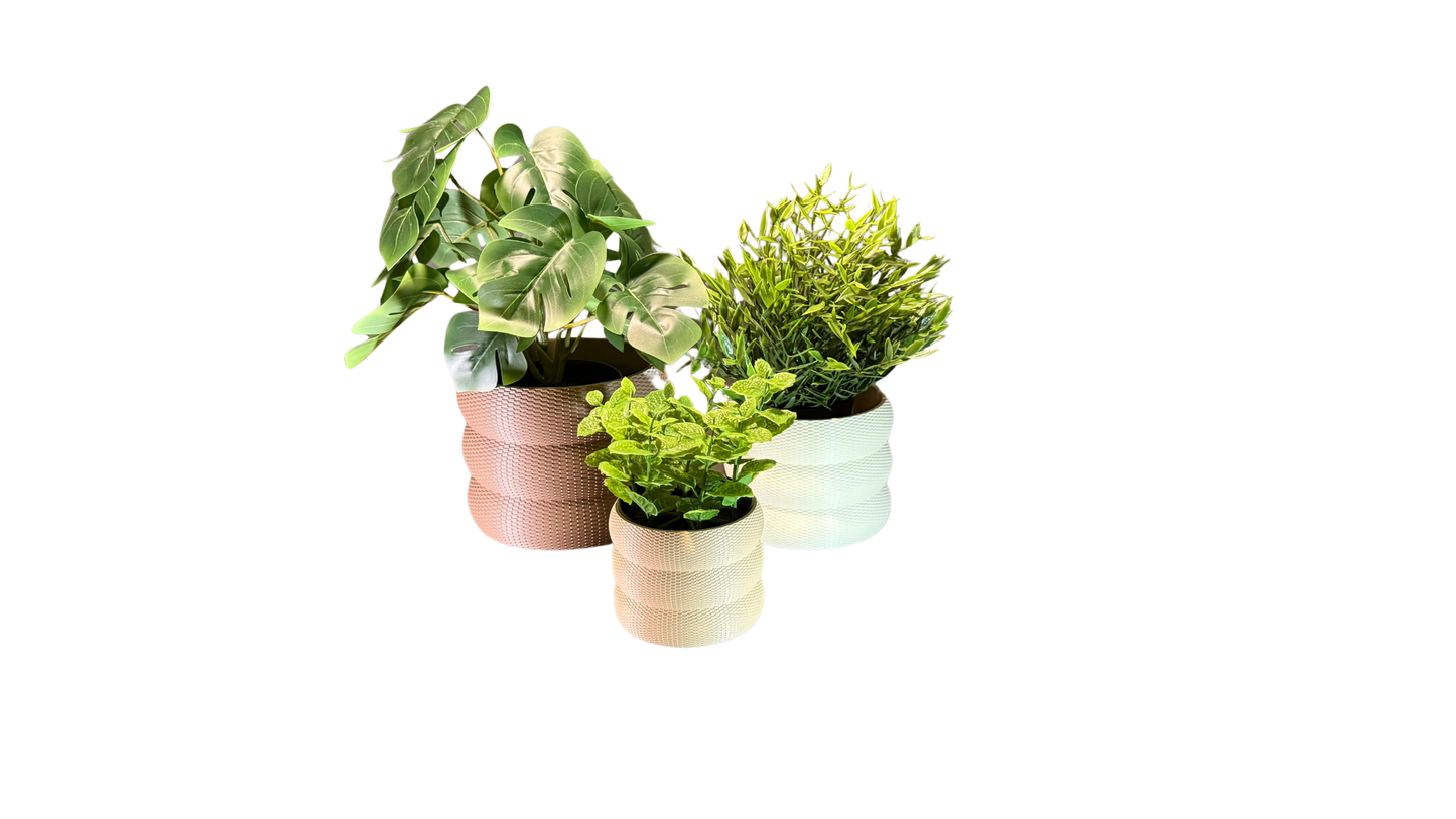 3D Printed Planter – Textured Eco Friendly Pot with Bubble Texture Design