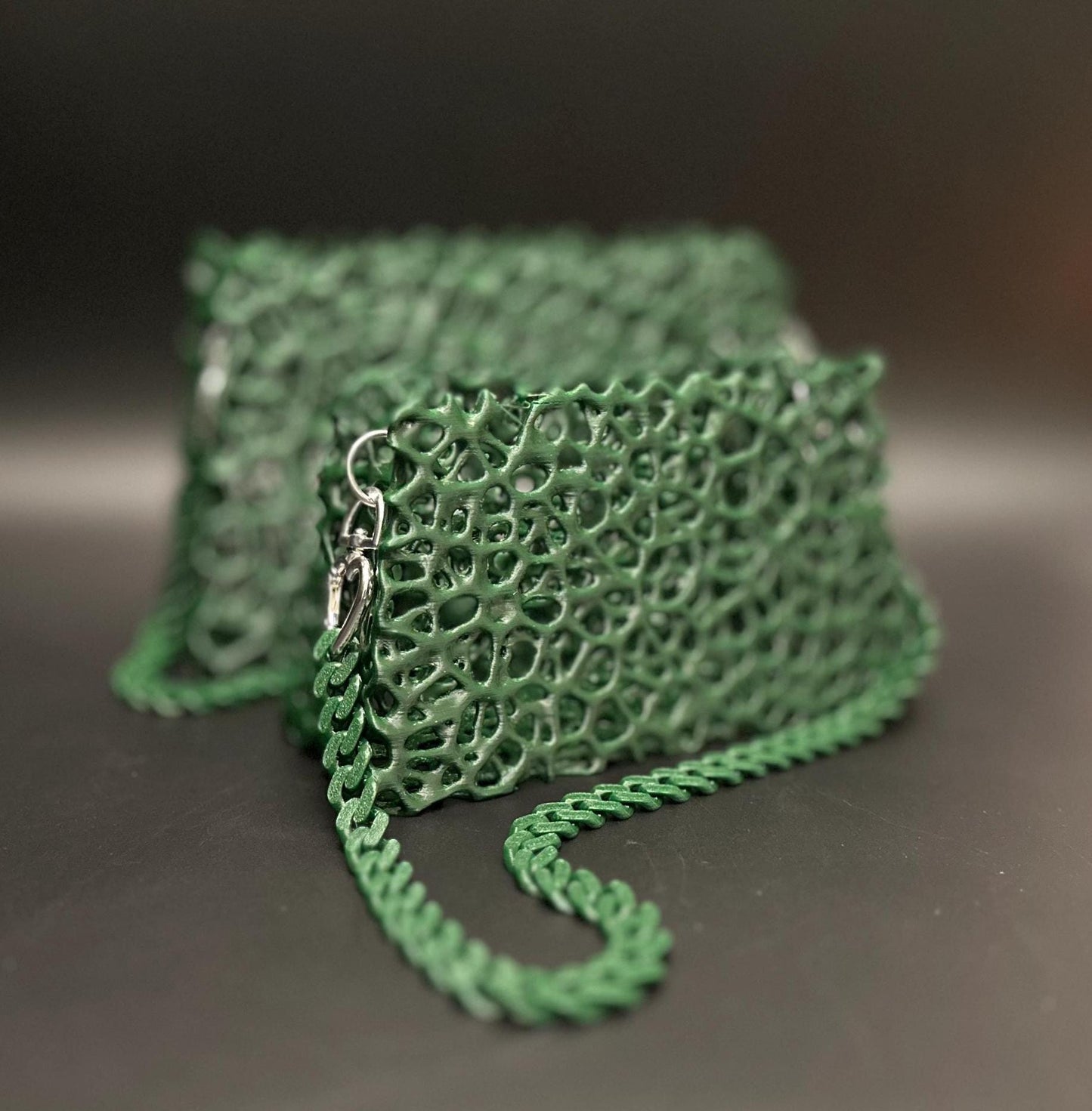 Emerald Green 3D-Printed Purse – Bold and Stylish Handbag for Every Occasion
