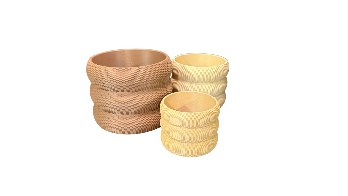 3D Printed Planter – Textured Eco Friendly Pot with Bubble Texture Design