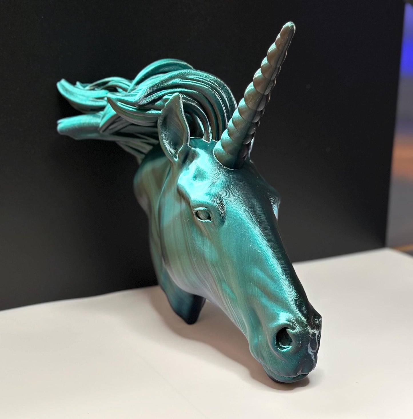 Mystical Unicorn Wall Decor in Green and Black for Fantasy Rooms