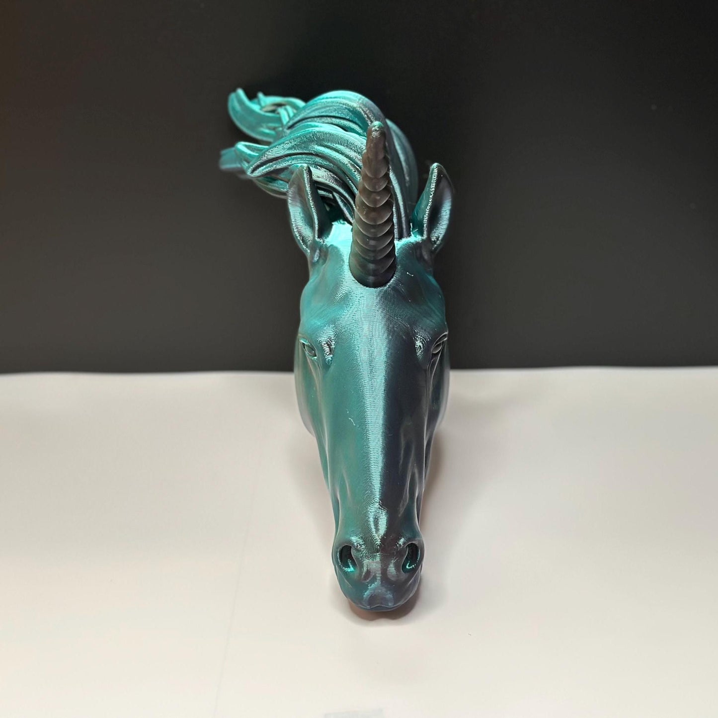 Mystical Unicorn Wall Decor in Green and Black for Fantasy Rooms