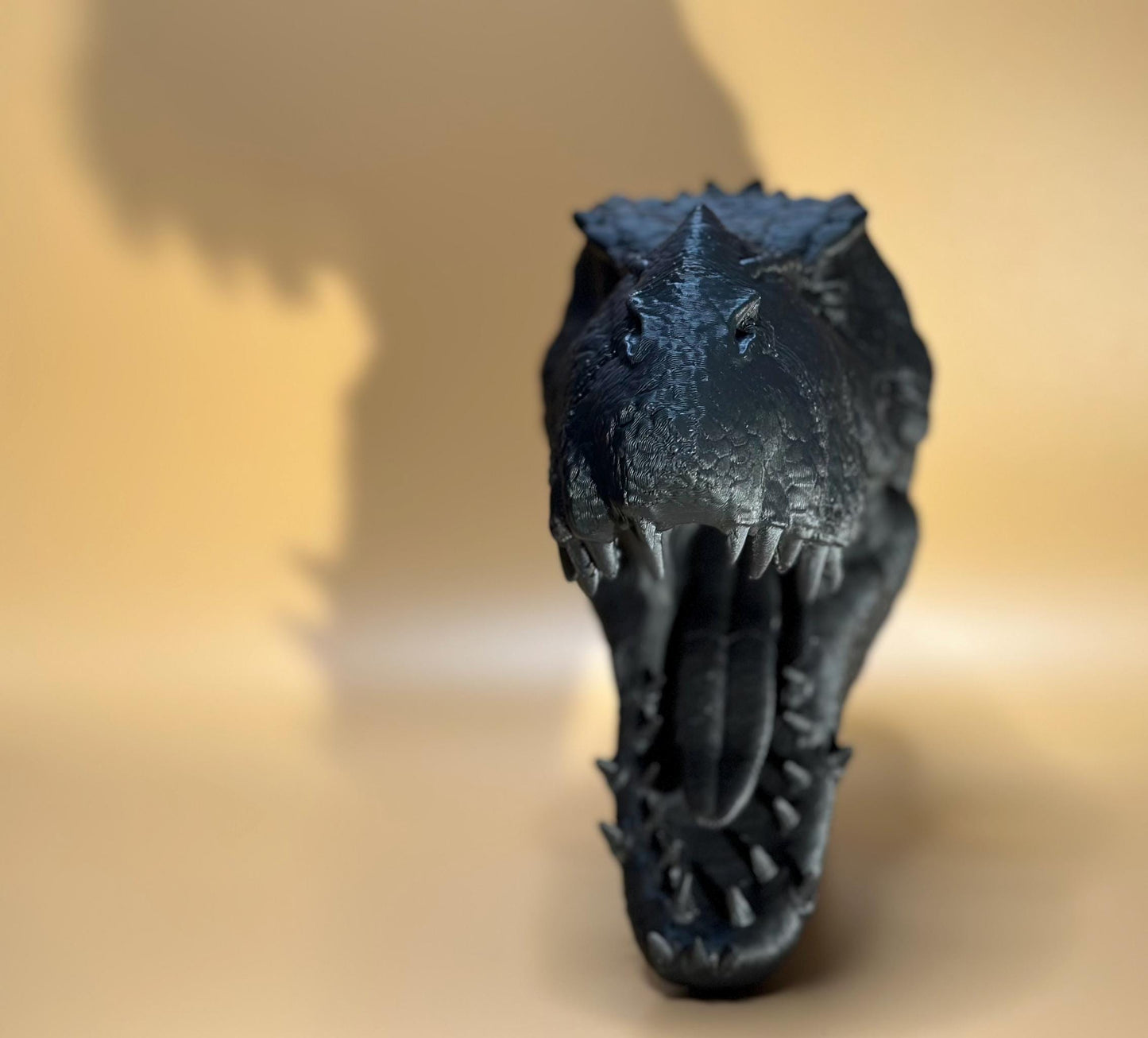 Unique Black T-Rex Head Wall Art for Kids' Room