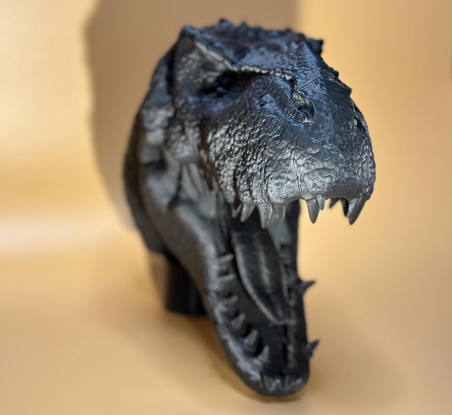 Unique Black T-Rex Head Wall Art for Kids' Room