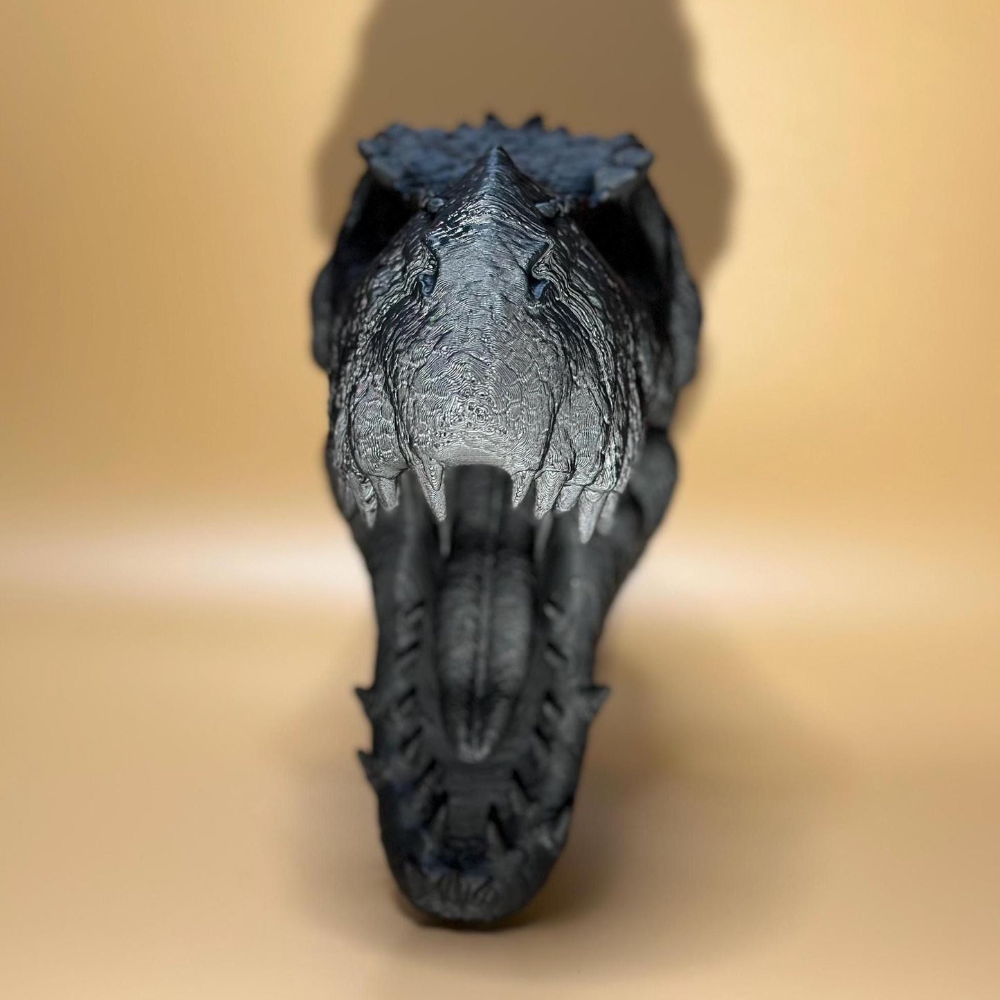 Unique Black T-Rex Head Wall Art for Kids' Room