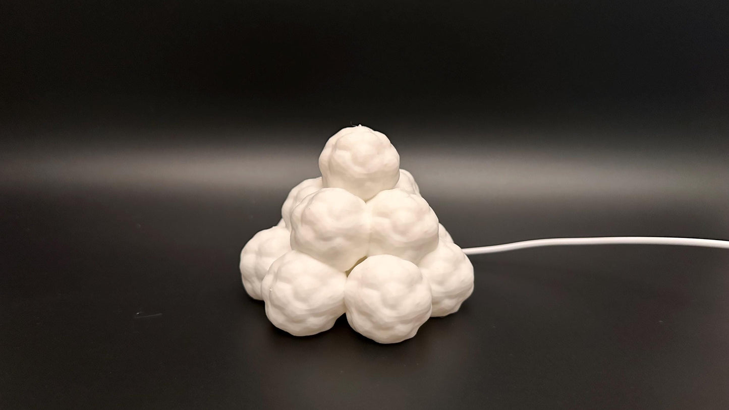 Cozy Nordic Snowball Lamp for Holiday Decor and Ambient Glow