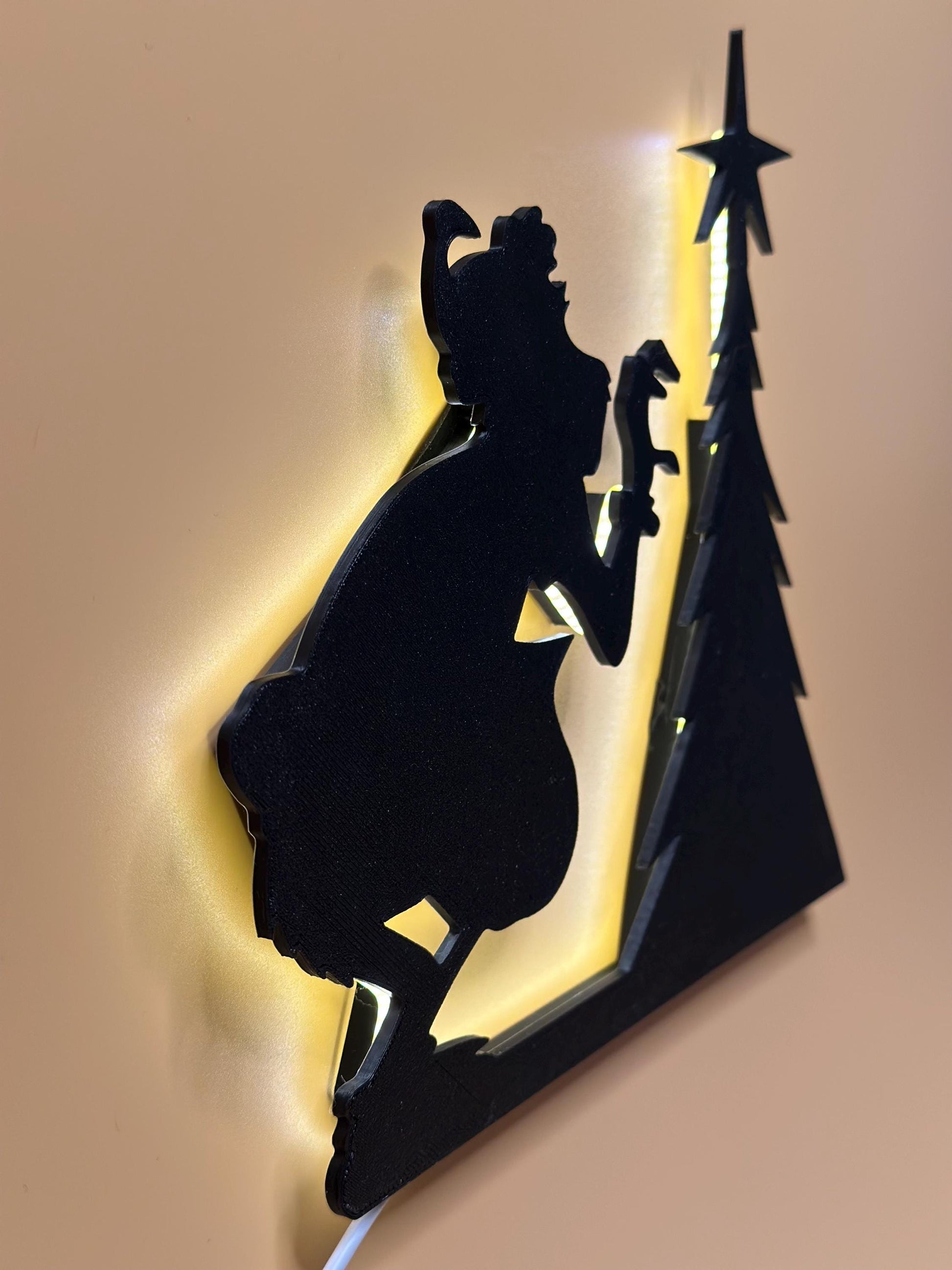 Side view with light on