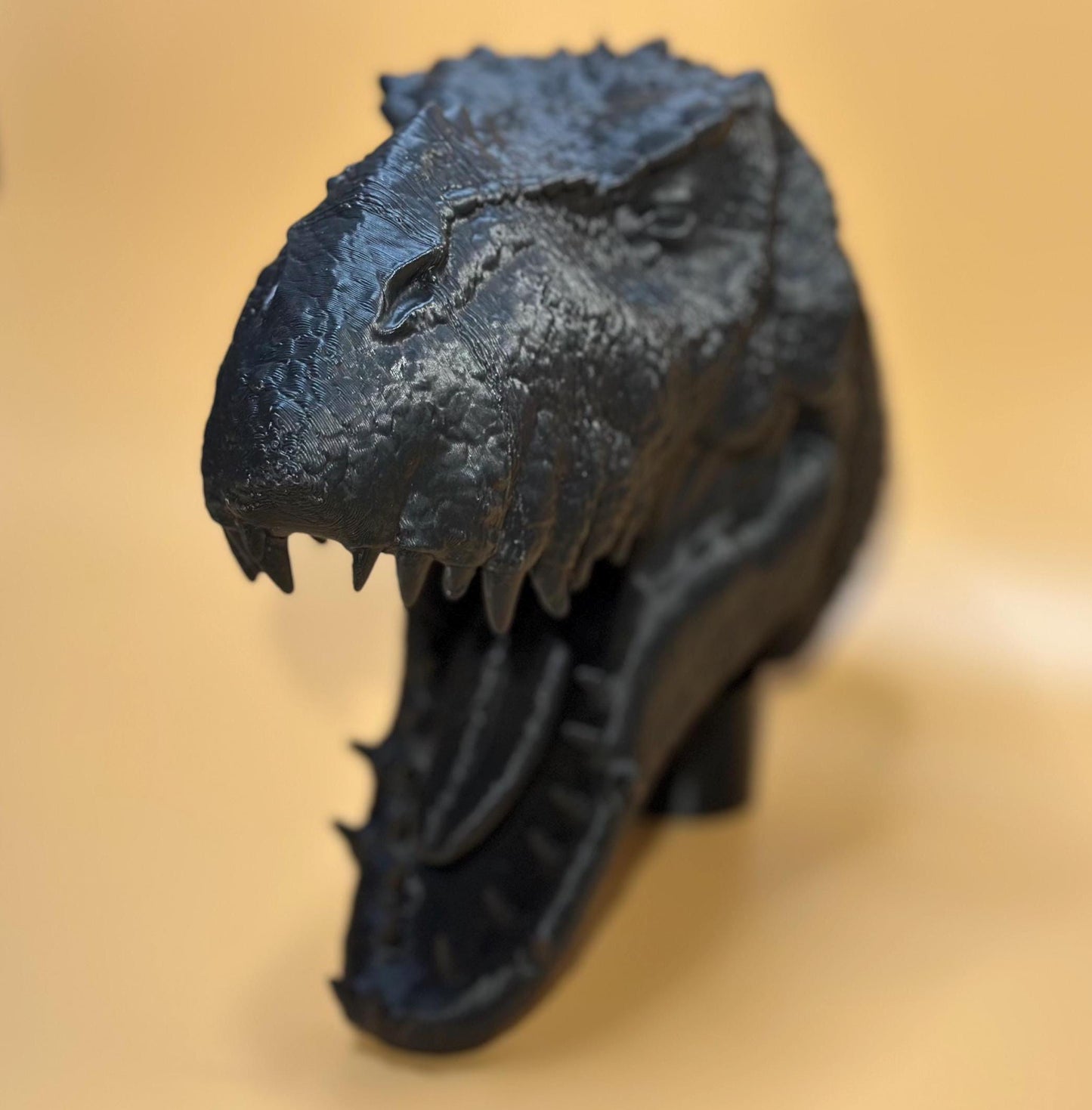 Unique Black T-Rex Head Wall Art for Kids' Room